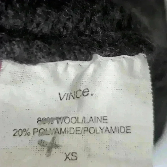 VINCE short sleeve grey wool blend sweater. Size XS - Picture 4 of 7